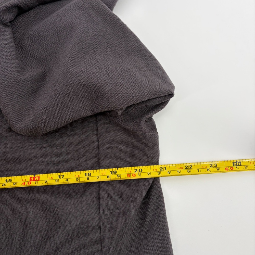 Eileen‎ Fisher Womens Charcoal Gray Viscose Blend Longline Zip Up Hoodie Size M - Picture 8 of 9